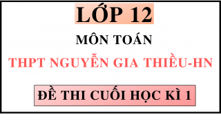 ĐỀ THI CUỐI HỌC KÌ 1 - MÔN TOÁN - THPT NGUYỄN GIA THIỀU - HN